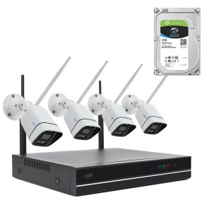 PNI House WiFi660 Videós megfigyelő készlet, NVR és 4 db vezeték nélküli kamera, 3MP, P2P, IP66, 1 TB HDD-vel 143430085 - PNI