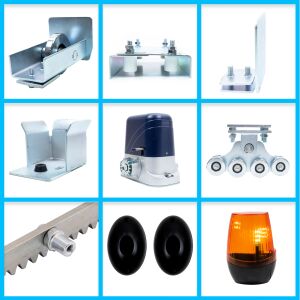 Kit complet automatizare porti autoportante PNI AP800C, motor, roti, fotocelule, telecomanda, lampa, 6 metri cremaliera, 3x2 m sina pentru o deschidere utila de 4-5m, 230V, 1100 N si 800KG poarta culi 143430586 - PNI