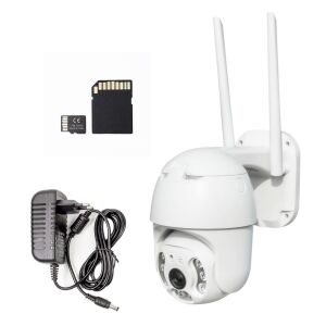 Paket PNI IP65 live PTZ kamera za video nadzor 5MP, GSM 4G + PNI 128GB MicroSD memorijska kartica sa SD adapterom 143430762 - Sigurnost