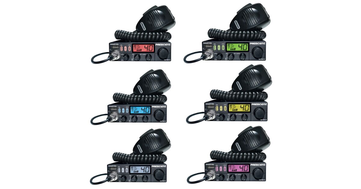 Station CB Radio President LINCOLN II ASC - 10-12 M, Roger Bip, ANL, NB, Filtre - Neuve