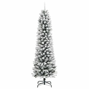 vidaXL Brad de Crăciun artificial Alb 150 cm PVC și metal și plastic 143439003 - Decorațiuni