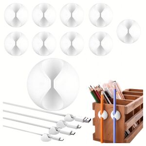 10 x tartó, szervező, klipsz, kábelekhez, vezetékekhez, dekoráció, erős, fehér 143445162 - Kábelrögzítő