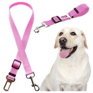 Biztonsági öv kutyának, macskának, autóba, állítható póráz
