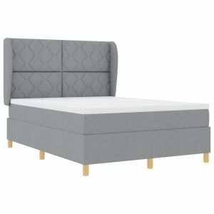 vidaXL Boxspring ágy matraccal Sötétszürke 90x190 cm Szövet matracmal 143445547 - Bútor