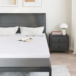 vidaXL Matrachoz való védőhuzat Fehér 140 x 190 cm Gél Memóriahab 143445700 - Dekoráció