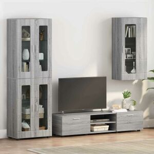 vidaXL Fali szekrény polcokkal Szürke sonoma 55 x 29 x 100 cm Faanyag 143449184 - Faliszekrény