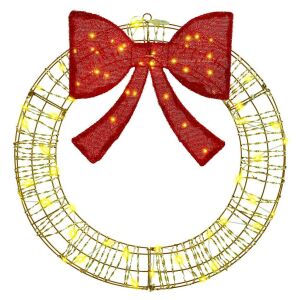 vidaXL Koszorú 60 LED-del Meleg fehér 75 cm PET 143454153 - Dekoráció