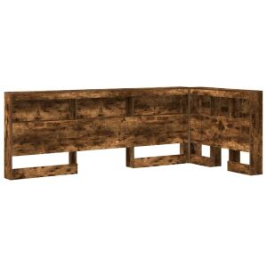 vidaXL Tároló fejtámla polcokkal tárolóval Füstölt tölgy 90 cm Faanyag 143457116 - Bútor