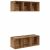 vidaXL Fali TV szekrények 2 pcs Régi fa 37 x 37 x 107 cm Faanyag 143457501