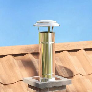 vidaXL Eső Borító Kémény Ezüst 25 x 25 x 20 cm Rozsdamentes acél 143459625 - Kandalló & Kályha