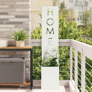 vidaXL Ecran de intimitate pentru grădină Traforaj Alb 32 x 140 cm 143462742 - Decorațiuni