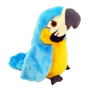 Interaktívna hovoriaca plyšová hračka papagáj, modrá a žltá - Interaktívne plyšáky