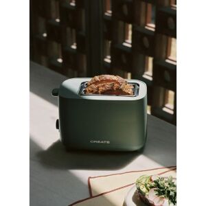 Prajitor de paine CREATE, Toast Studio, 2 felii, 6 trepte de putere, oprire automata, functie dezghetare, functie anulare, tava firimituri, picioare antiderapante, sage