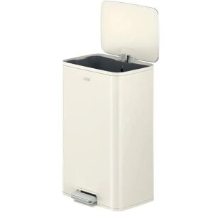 EKO Marina 50L krém színű pedálos szemetes nyitott fedéllel - Eko