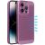 Apple iPhone 17, Műanyag hátlap védőtok, légáteresztő, lyukacsos minta, Breezy, lila 143468297