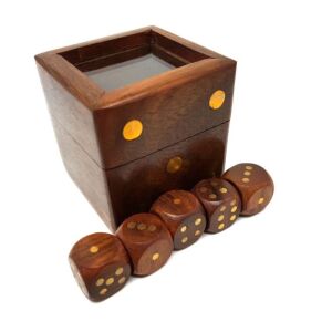 Kockajáték fadobozban üveglappal - G151G/AZ