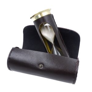 Homokóra 5 perc bőrtokban - STPL133/6 143470238 - Homokóra