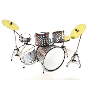 Mini dob ezüst króm MDR-0039; 1:5 méretarányú