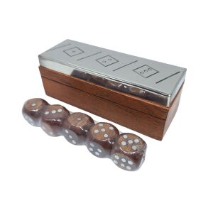 Kockajáték fém tetejű fadobozban - G1117
