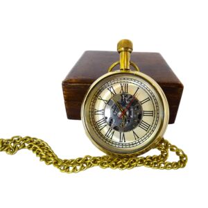 Retro mechanikus óra fadobozban - WDM229/2