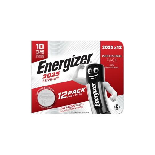 Elem gombelem CR2025 lítium 12 db/csomag, Energizer 143471006