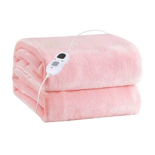 Pătură electrică Pepita roz, 130x180cm, 6 setări de temperatură