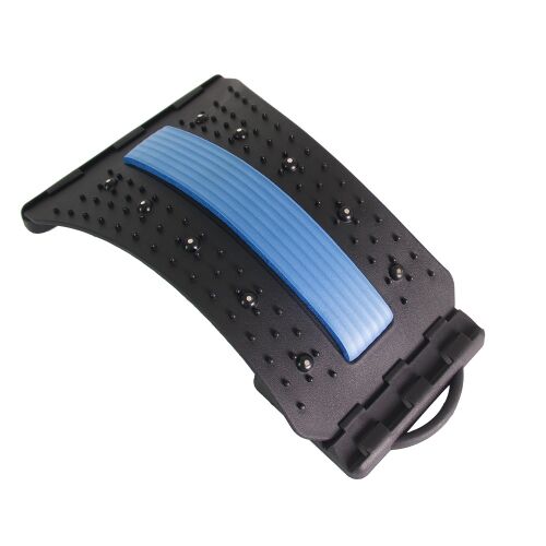 Dispozitiv profesional de întindere lombară cu presopunctură și magneți, 4 trepte reglare - Albastru