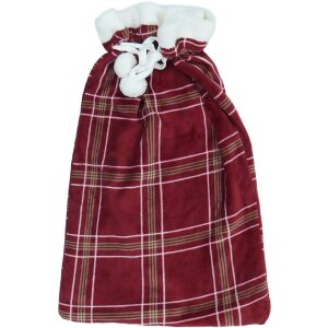 George Unisex roter karierter Weihnachtsgeschenksack - Geschenktüten