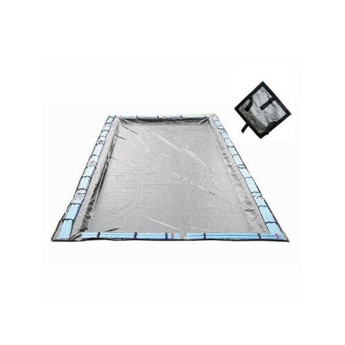 Silverado Téli Védőtakaró - Négyszög Alakú Medencéhez - 7.0 x 3.5 m - Ezüst/Fekete,  143502577