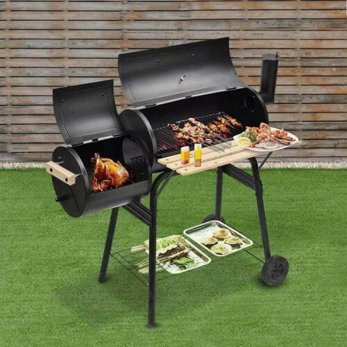2in1 faszenes BBQ grill és smoker, 