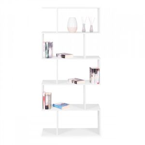 Modern kockás polc a nappaliba 5 fehér könyv számára,  143502758 - Gardrób rendszerező