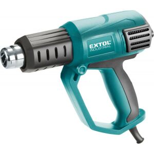 EXTOL INDUSTRIAL hőlégfúvó, 2000W két fokozatú, 1000W/2000W, 50/650°C, 250/500 L/perc, kofferban, tartozékokkal,  143502754 - Gardrób rendszerező