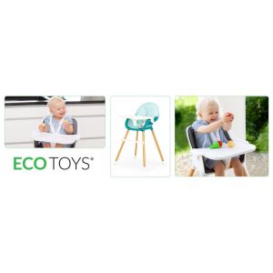 Etetőszék 2in1 ECOTOYS - kényelmes, praktikus, környezetbarát, Zöld 143502893 - Gardrób rendszerező