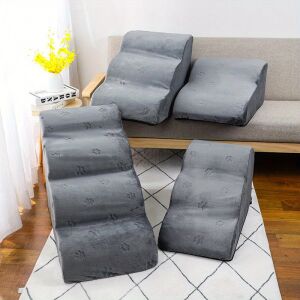 Puha, vízálló kutyalépcső, Sötétszürke dombornyomott lábnyomok - Harmadik Emelet: 60*33*30cm 143503218 - Tárolás & Rendszerezés