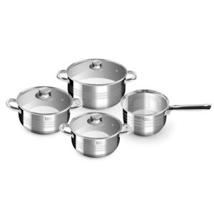 Diamond 7 részes rozsdamentes edénykészlet üvegfedővel,  143503251 - Tárolás & Rendszerezés