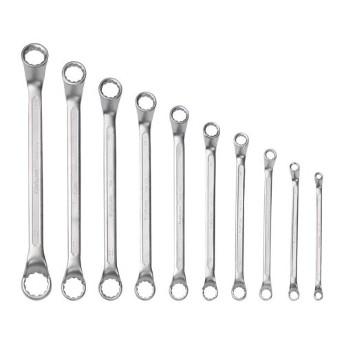 FORTUM csillagkulcs klt. 10db, 6-27mm 61CrV5 mattkróm; 6×7, 8×9, 10×11, 12×13, 14×15, 18×19, 20×22, 21×23, 24×27mm, vászon tok,  143503515