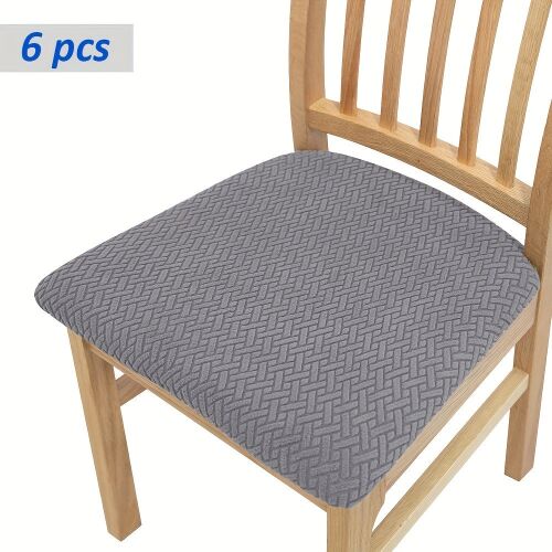 6db Klasszikus Kötött Rugalmas Székhuzat, Gentleman Grey - 6-os Készlet 143504288