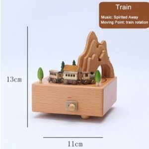 Fa zenedoboz, kisvonat 143504386 - Tárolás & Rendszerezés