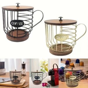 Kávékapszula tartó, Fekete - ''coffee'' felirattal 143504502 - Tárolás & Rendszerezés