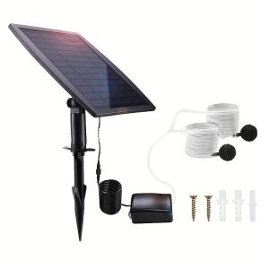 Napenergiás oxigénszivattyús akvárium levegőztető kültéri oxigénszivattyús hidroponikus növényi levegőztető,  143504697 - Tárolás & Rendszerezés