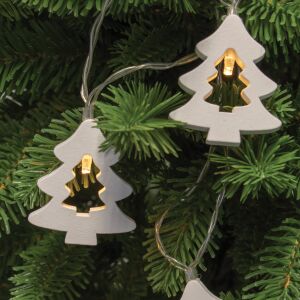 LED-es karácsonyi fényfüzér fa fenyőfa díszekkel a karácsonyfán - Home