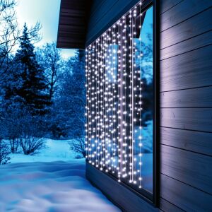 HOME KAF400DWH LED Lichtervorhang schmückt ein Fenster zu Weihnachten - Weihnachten