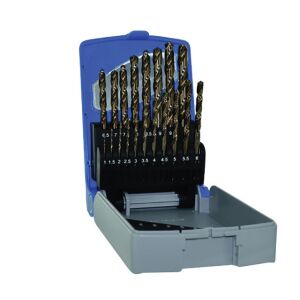 Set burghie DIN 338, rectificate, HSS-Co 5%  1-10 mm x 0,5 mm / 19 piese 19 piese 143506598 - Accesorii pentru unelte