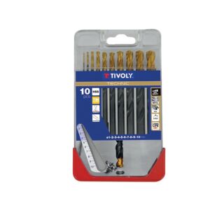 Tivoli, Комплект свредла DIN 338, титан, HSS 1-10 mm x 1.0 mm / 10 броя 143507013 - Свредло
