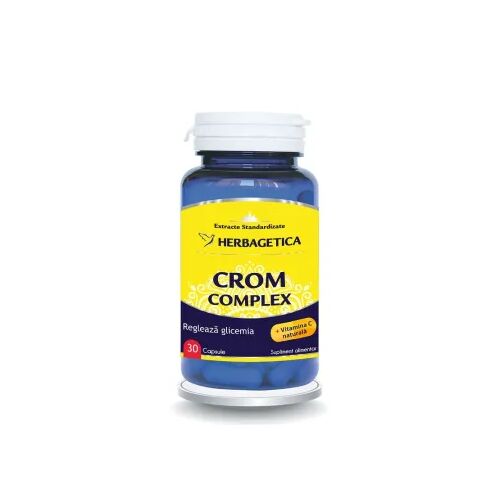Herbagetica Crom Complex, 30 kapszula a vércukorszint szabályozására 