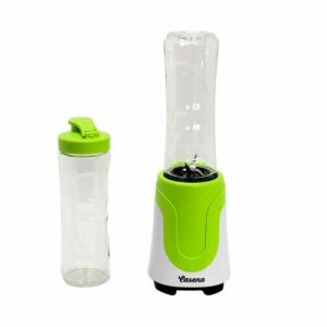 Turmixgép, Casena VT-12, multifunkcionális, 180W, 2 x 600ml-es hordozható tartályokkal, 22,5x7,5 cm, fehér-zöld, fehér-zöld