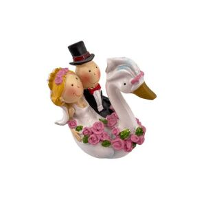 Esküvői pár hattyún 6x8cm 143513550 - Ajándékötlet esküvőre