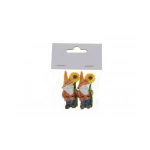 Figura orrmanó poly 2,8*1,7*5,4 cm s/2 tökkel színes 143513759 - Őszi dekorációs kellék
