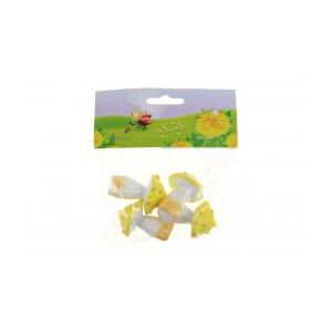 Gomba poly s/4 sárga 4db 143513797 - Őszi dekorációs kellék