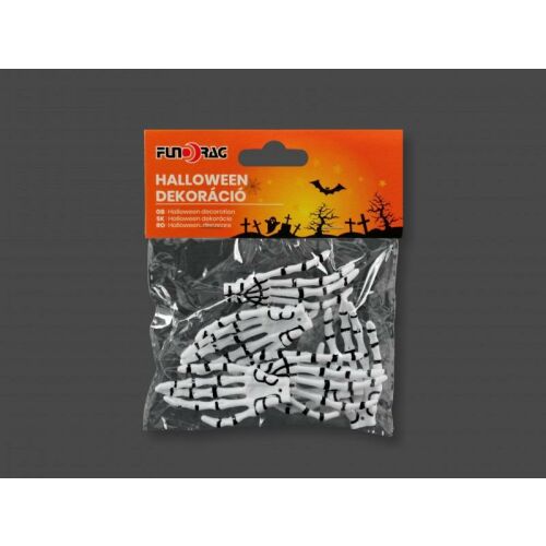 FUNRAG Halloween csontváz kéz dekoráció csomagolásban, 6 darabos szett 